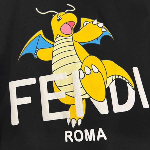 フェンディ x FRGMT x POKEMON ポケモンTシャツ 偽物 2色 FS9626A